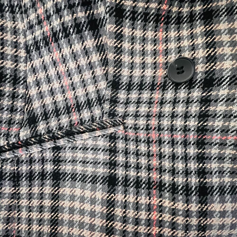 Talbots Houndstooth Plaid Blazer Jacket Size 16 Double Breasted Preppy - Picture 8 of 12